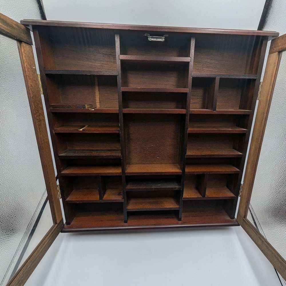 Vintage Sears Roebuck 1976 Japan Curio Cabinet Shadow Box Display Case 16.5x17" - Picture 3 of 12